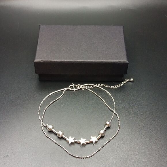 Anklet/Bracelet Silver Stars New In Box - Picture 4 of 4